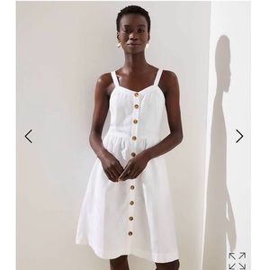 White button down LOFT dress